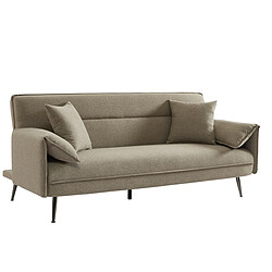 Avis JLC KREATION Canapé-lit moderne en tissu beige LIMA