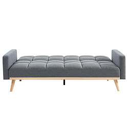 Acheter JLC KREATION Canapé lit 2 places en tissu gris SARI