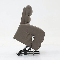 Acheter JLC KREATION Fauteuil électrique releveur moderne en tissu taupe GRASSE