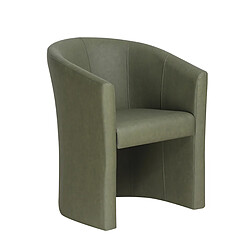 Avis JLC KREATION Fauteuil cabriolet vert kaki en PU ELIOT