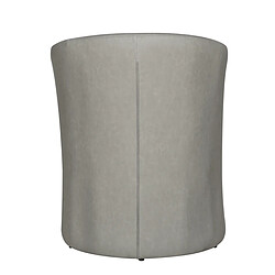 JLC KREATION Fauteuil cabriolet gris en PU ELIOT pas cher