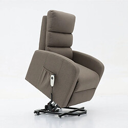 Avis JLC KREATION Fauteuil électrique releveur moderne en tissu taupe GRASSE