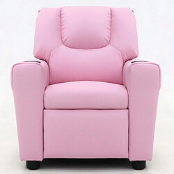 Avis JLC KREATION Fauteuil relax enfant rose en PU VAIANA