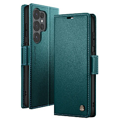 CaseMe Étui Portefeuille pour Galaxy S26 Ultra Anti-RFID Effet Cuir Brillant Vert foncé