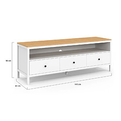 Idmarket Meuble TV ACHILLE 3 TIROIRS pas cher