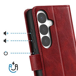 Avis Enkay Étui Portefeuille pour Galaxy S26 avec Verre Trempé et Dragonne Bordeaux