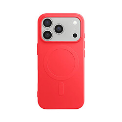 BigBen Coque pour iPhone 17 Pro MagSafe en Silicone Souple Finition Soft Touch Rouge