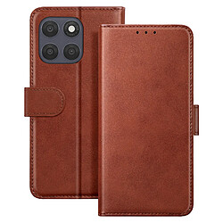 Avizar Étui pour Moto G67 Effet Cuir avec Porte-cartes et Fonction Stand Marron