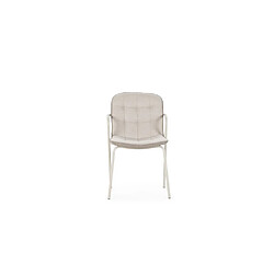 Casanova Lot de 4 Chaises MARLO pieds en métal Beige