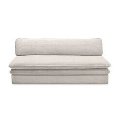 Casanova Canapé droit convertible velours côtelé Beige