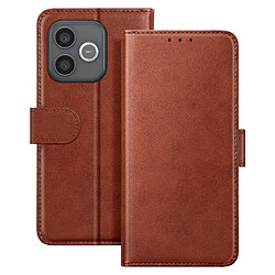 Avizar Étui pour Honor 600 Lite Effet Cuir avec Porte-cartes et Fonction Stand Marron
