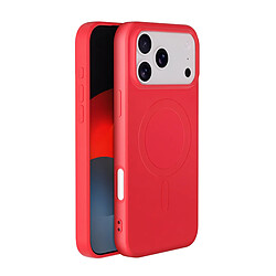 BigBen Coque pour iPhone 17 Pro Max MagSafe en Silicone Souple Finition Soft Touch Rouge