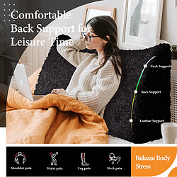 Acheter Coussin de dossier peluche noir 160 cm VERCART