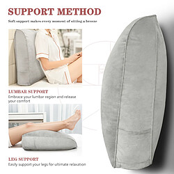 Acheter Coussin compensé ergonomique gris 60 x 50 x 13 cm - VERCART