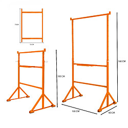 Monstershop 4 Tréteaux de Maçon & 5 Supports en X 750 mm en Acier Établi de Travail pas cher
