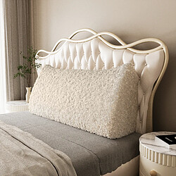 Acheter Coussin de dossier peluche blanc 160 cm VERCART - soutien lombaire