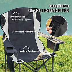 ByteLike Lot de 2 chaises de camping pliables ultra-confortables pas cher