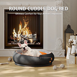 Avis Lit rond pour chien VERCART KK 76 x 76 x 30 cm, noir et orange.