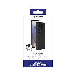 BigBen Coque pour Galaxy S26 Ultra en Silicone Souple Finition Soft Touch Magnet Noir pas cher