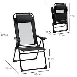 ByteLike Lot de 2 chaises de jardin inclinables et pliables pas cher