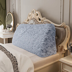 Acheter Coussin de dossier peluche bleu gris 160 cm VERCART