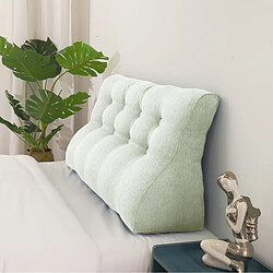 Avis VerCart Coussin de dossier en coin 120 x 25 x 55 cm, housse aspect lin ivoire