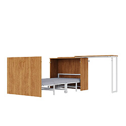 Acheter Onever Lit escamotable bois métal 90 x 200 cm - Naturel