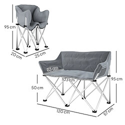 ByteLike Canapé de camping pliable pour 2 personnes pas cher