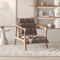 VerCart Lot de 4 coussins d'assise velours côtelé marron 45 x 30 cm