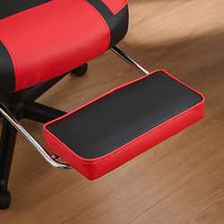 Fauteuil gaming Welltin, fauteuil gaming ergonomique avec repose-pieds rouge pas cher