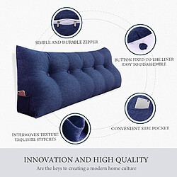 Acheter VerCart Coussin de dossier ergonomique 140 x 20 x 50 cm - bleu