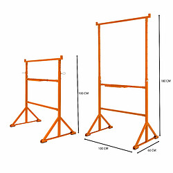Monstershop 2 Supports Tréteaux de Maçon en Acier Table Établi de Travail Hauteur Réglable pas cher