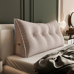 Avis VerCart Coussin de dossier ergonomique 140 cm en velours rose clair
