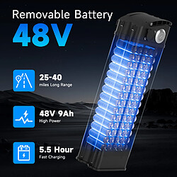 AOVOPRO Vélo électrique 14 pouces- 48V- 500W - 9Ah - jusqu'à 30 KM - Noir pas cher