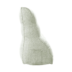 VerCart Coussin de dossier en coin 120 x 25 x 55 cm, housse aspect lin ivoire pas cher