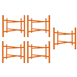 Avis Monstershop 4 Tréteaux de Maçon & 5 Supports en X 500 mm en Acier Établi de Travail
