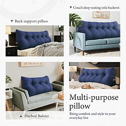 Avis VerCart Coussin de dossier ergonomique 140 x 20 x 50 cm - bleu