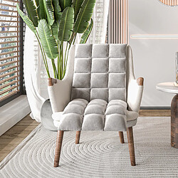 VerCart Lot de 4 coussins d'assise gris 45 x 30 cm avec sangles de fixation