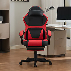 Avis Fauteuil gaming Welltin, fauteuil gaming ergonomique avec repose-pieds rouge