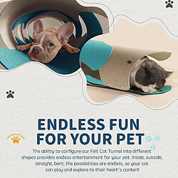 Acheter Tunnel modulable pour chat VERCART - 6 sections en feutre, pliable