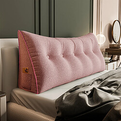 Avis Coussin de dossier peluche rose 160 cm VERCART