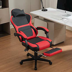 Acheter Fauteuil gaming Welltin, fauteuil gaming ergonomique avec repose-pieds rouge