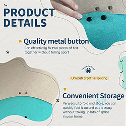 Tunnel modulable pour chat VERCART - 6 sections en feutre, pliable pas cher