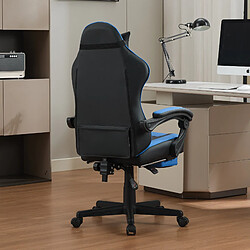Avis Fauteuil gaming Welltin, fauteuil gaming ergonomique avec repose-pieds bleu