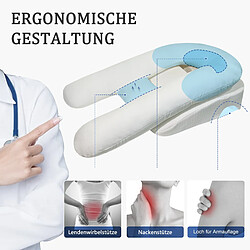 Oreiller 2 en 1 VERCART pour dormeur latéral - mousse haute densité et corps en U pas cher