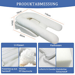 Avis Oreiller 2 en 1 VERCART pour dormeur latéral - mousse haute densité et corps en U
