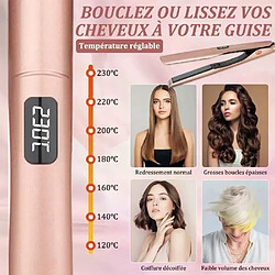 Acheter Lisseur boucleur cheveux 2 en 1, plaques céramique, 7 températures