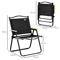 ByteLike Lot de 2 chaises de camping pliables design pas cher