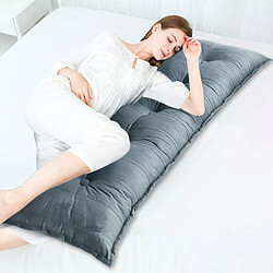 Acheter Coussin de dossier rectangulaire velours gris 200 cm VERCART