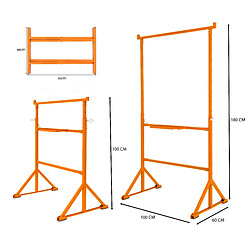 Monstershop 4 Tréteaux de Maçon & 5 Supports en X 500 mm en Acier Établi de Travail pas cher